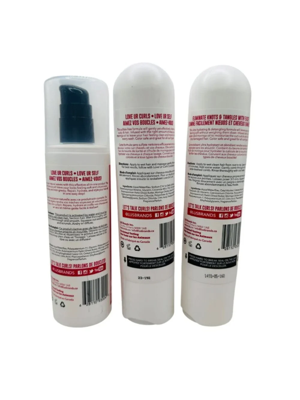 LUS Love Ur Curls 3-Step System: Sulfate-Free Shampoo Silicone-Free Conditioner